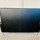 Vintage retro Danish 2 person black buttoned leather sofa 1970s