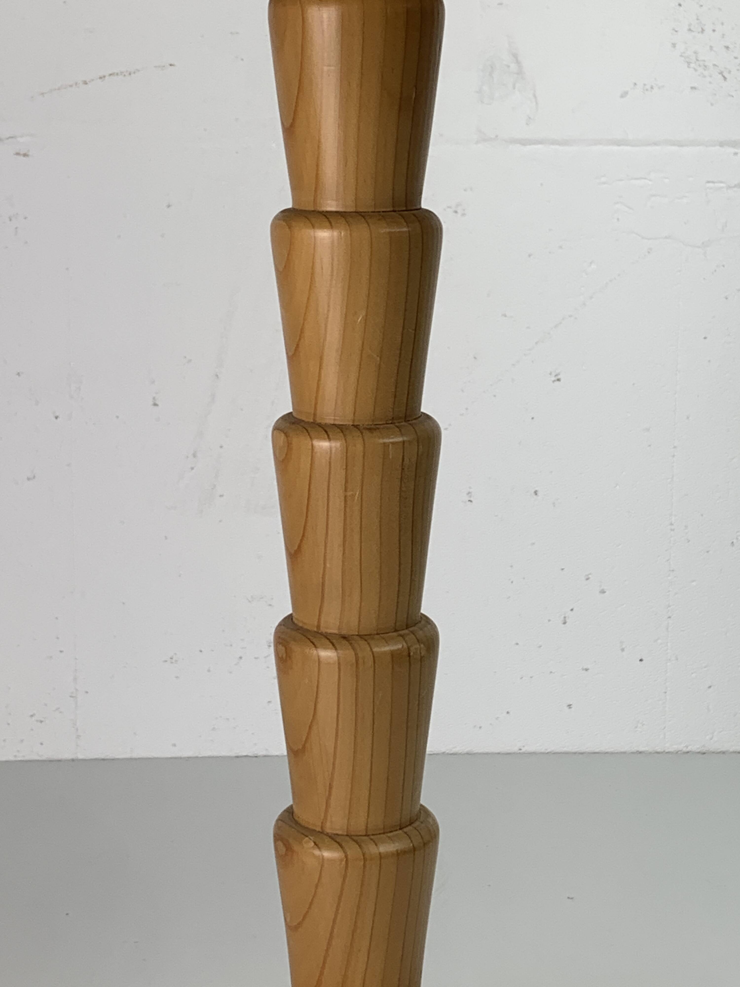 XL pine palm table mushroom lamp by Temde Switzerland, 1970s