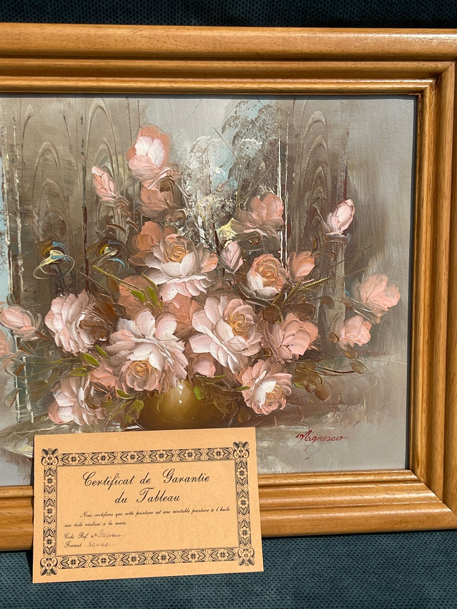 Tableau bouquet de fleurs magnesco