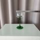 Set of 6 Vintage Luminarc France Green Stem Wine Glasses | French Glassware