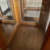 Pair of beveled glass display cases