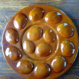 Large earthenware oyster platter