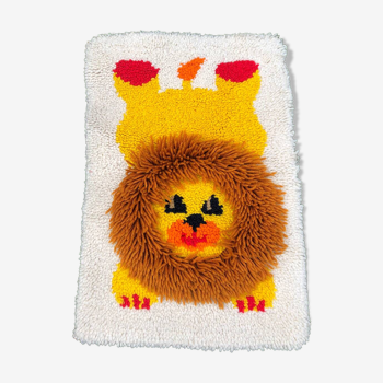 Children's lion wool rug