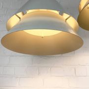 Pair of Zone Pendant Lights in gray, Jo Hammerborg for Fog & Mørup, 1960s