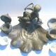Double ink out 19th in tin signed J. GARNIER: The Cherub fisherman
