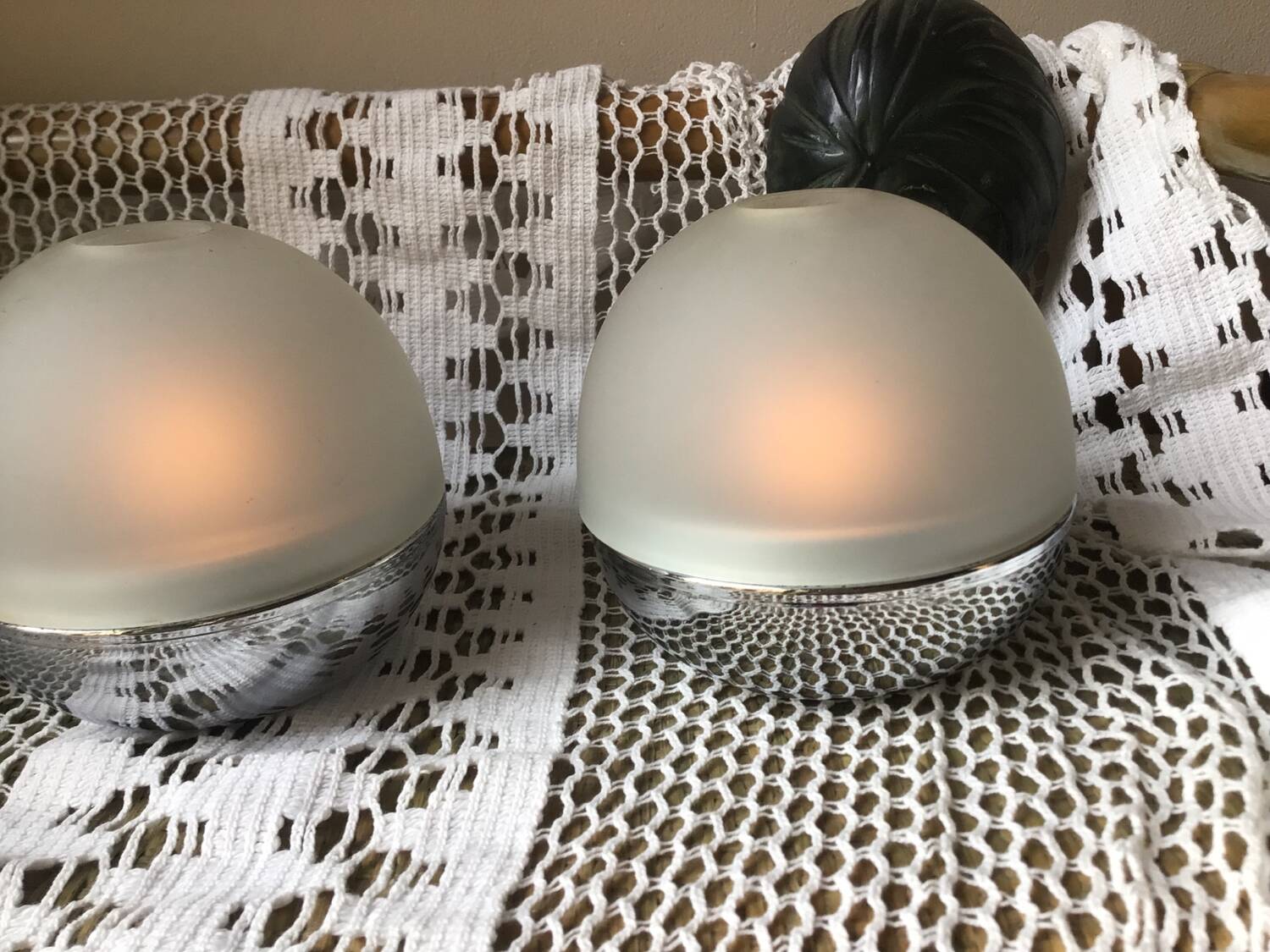 Trio of designer tealight holders