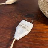 Recomposed stone lamp with rope shade