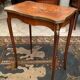 Pedestal table end of sofa decorated inlaid Louis XV style