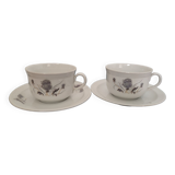 Lot tasses thé ou café seltmann weiden bavaria chardons anciennes