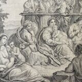 The preaching of Saint John the Baptist Rare three virgins and child golden number