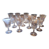 12 faceted stemmed glasses – 1970s 12 faceted stemmed glasses – year
