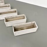 Set of 8 fiber cement planters