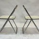 Giancarlo piretti plia lucite folding chair for castelli in white creme