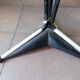 Pair of round vintage bistro tables, pedestal table