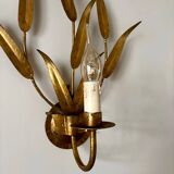 Gold metal leaf wall light