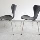 Chairs set by Arne Jacobsen for Fritz Hansen in black matt 60