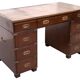 Mahogany Campaign Desk by N. Norton LTD England