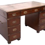 Bureau de campagne en acajou par N. Norton LTD Angleterre