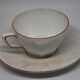 Digoin Coffee Service No.14 / 4 cups - sugar - pearly white and orange