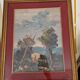 Vintage marine painting oil on canvas under glass VOLPI