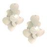 Heart Shaped Glass Sconces, 1980s, Set of 2