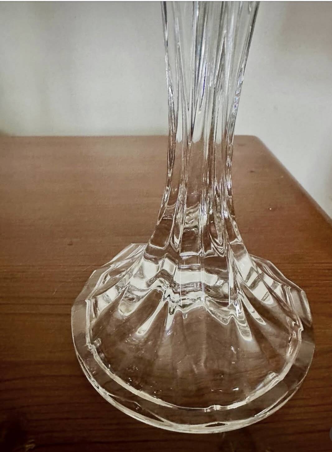 Old glass candle holder