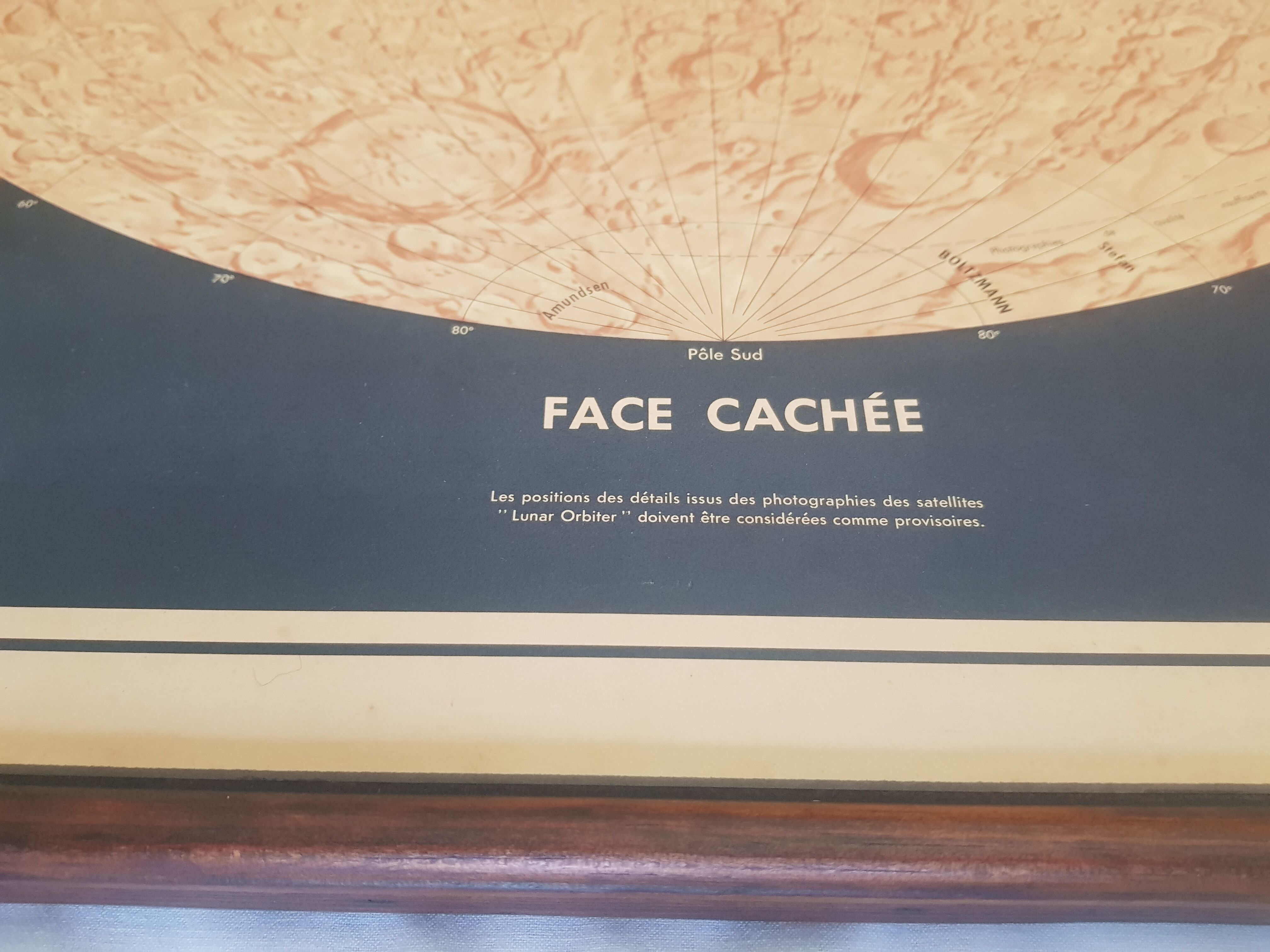 Map of the ancient moon. 1969 IGN edition after Apollo 11