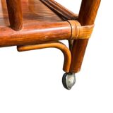 Rattan serving trolley