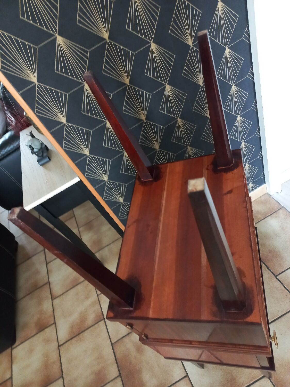 Paire de chevets formica