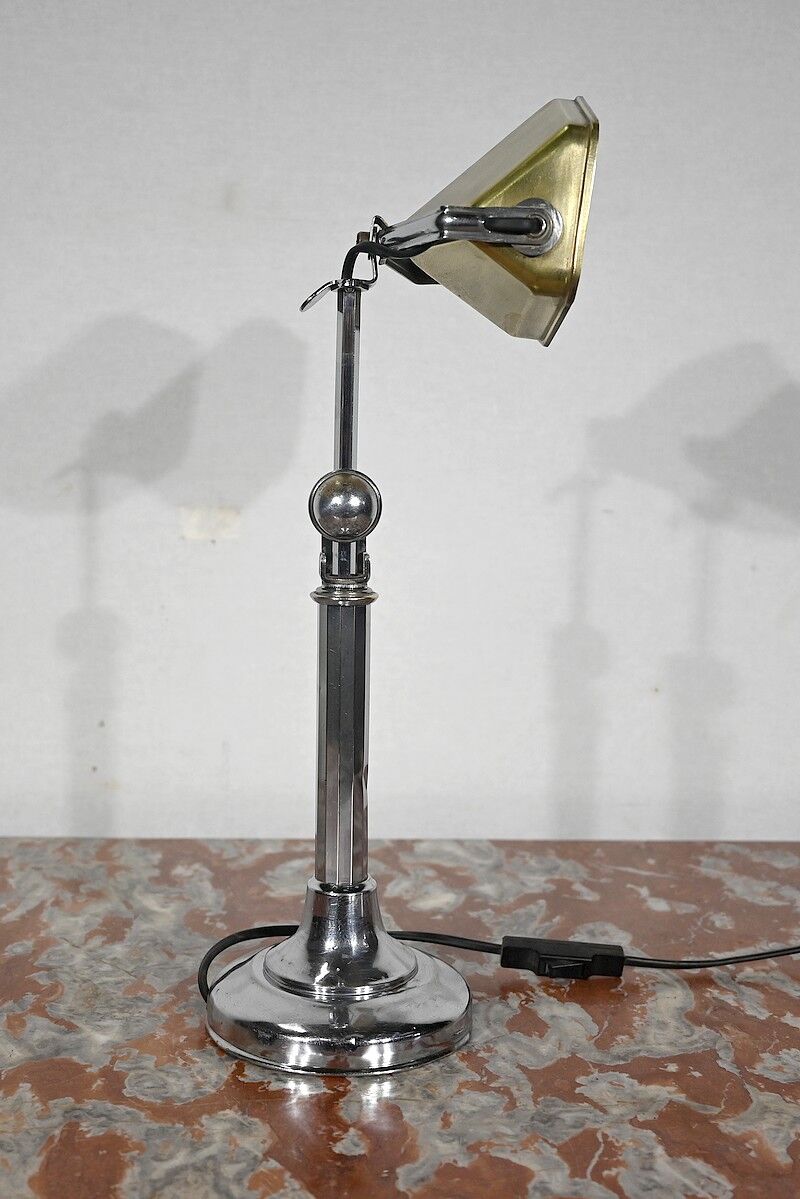 Metal desk lamp, after the pirouett' model, art deco, 1930