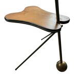 Vintage tripod floor lamp with shelf