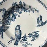 6 Longwy dark blue hollow plates