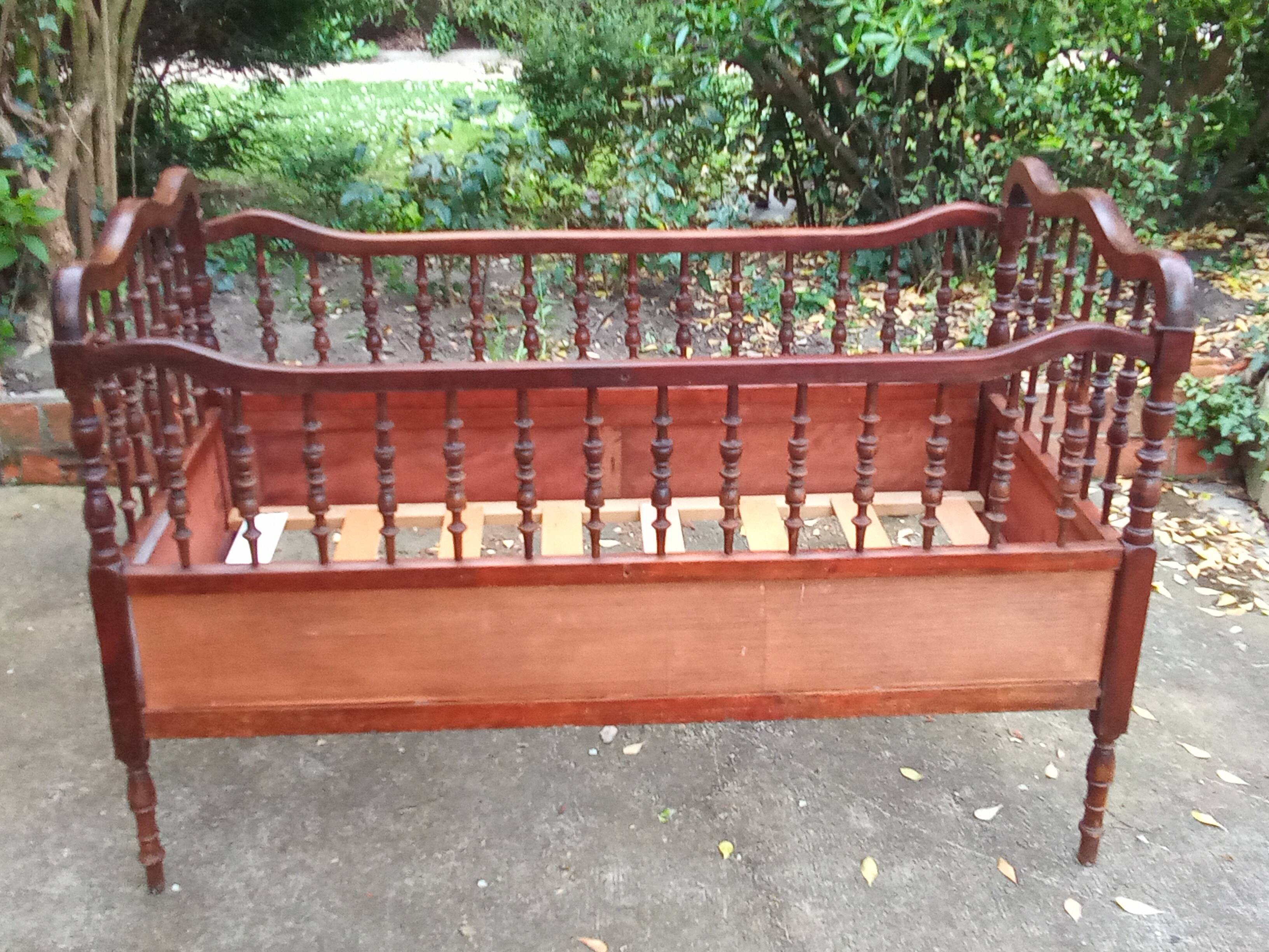 Vintage cherry wood bed