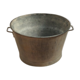 Round zinc basin with 2 handles