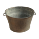 Round zinc basin with 2 handles