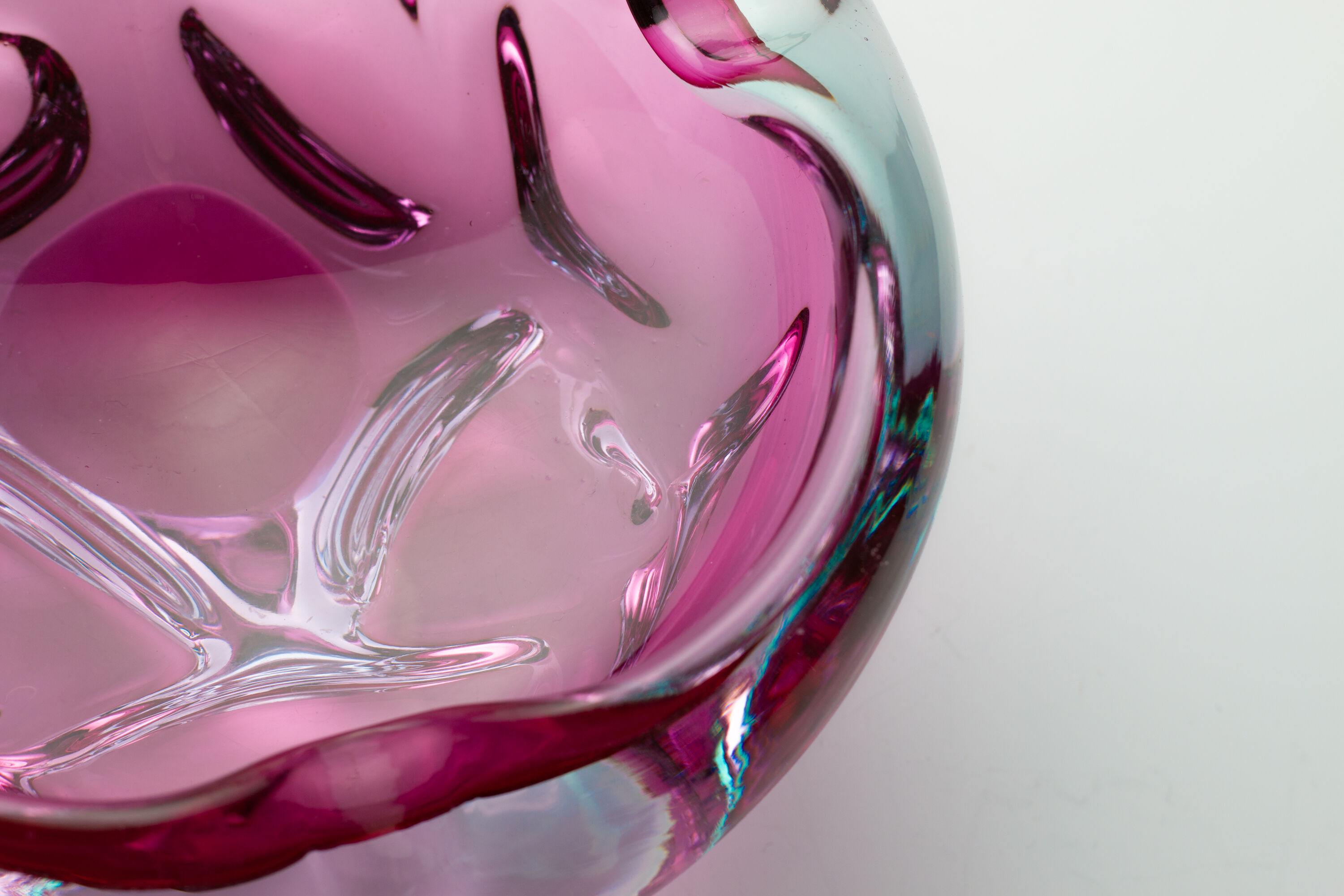 Josef Hospodka for Chribska - Bohemian glass 60s - ash tree - pocket empty