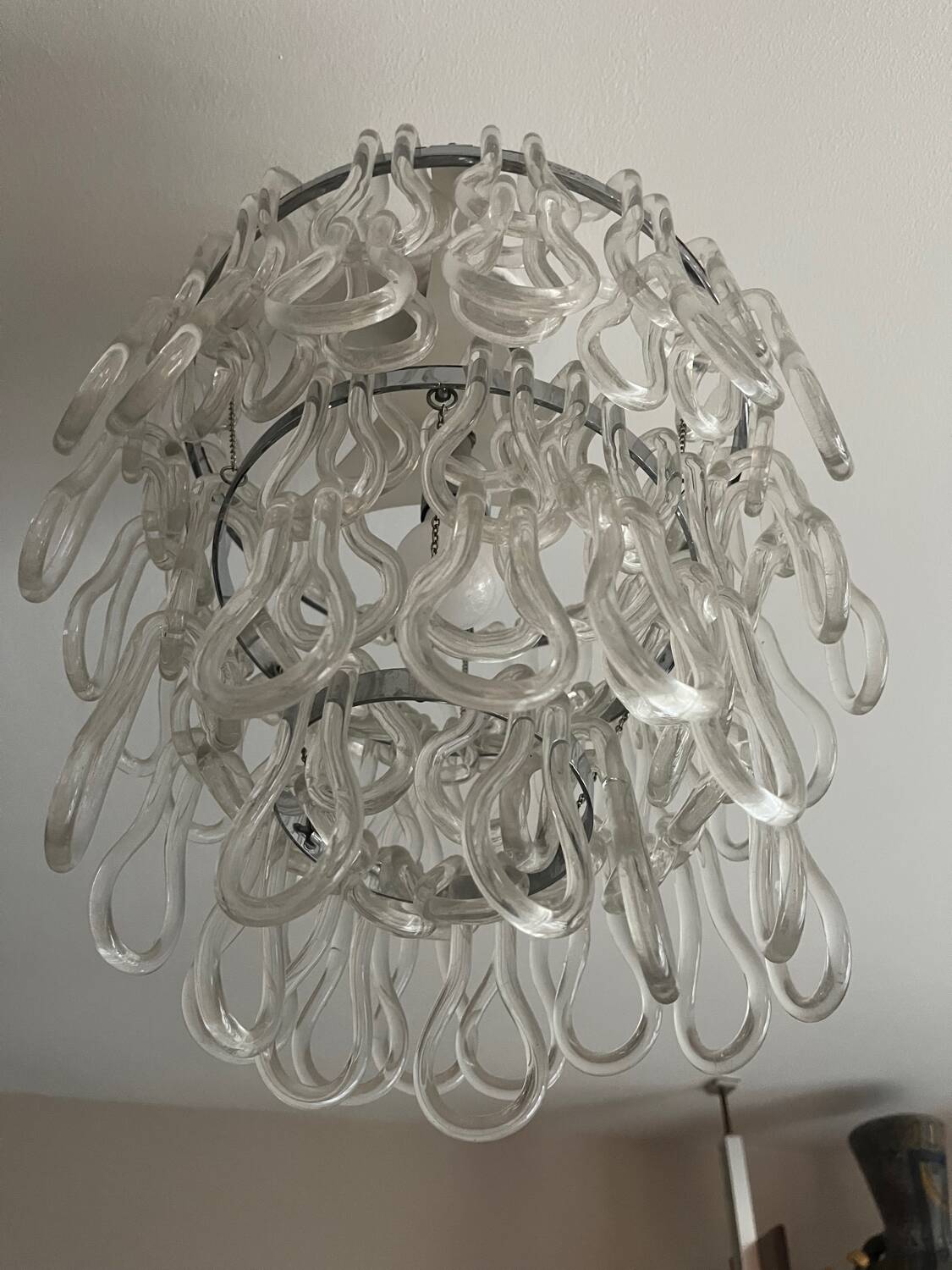 Italian design chandelier 1970
