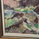 Original Swedish Oil on Canvas - 'The Dark Cliff' by Ellis Wallin - Signed - Dated 1962 - Vintage and Framed