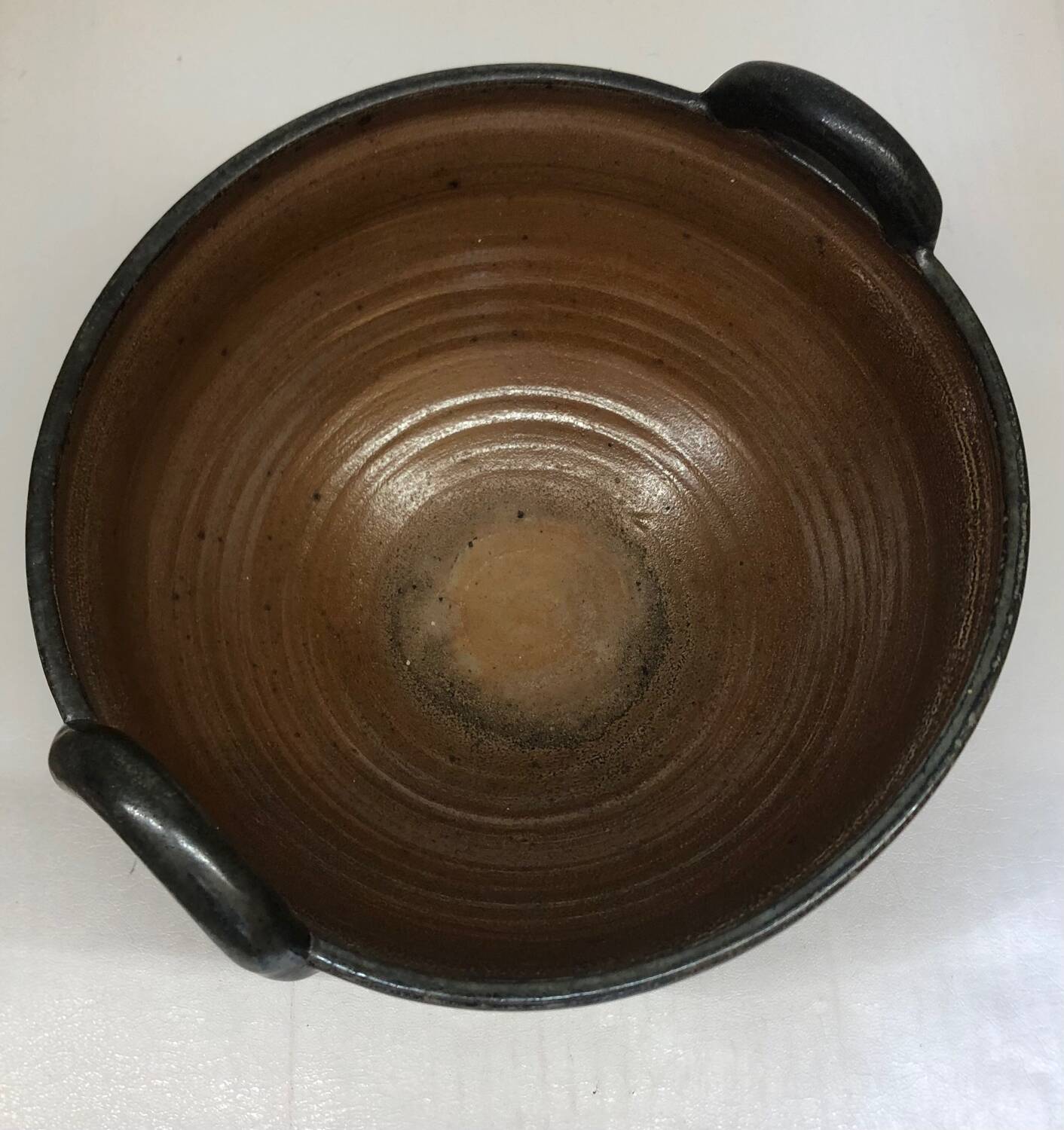 Belgian stoneware dish signed