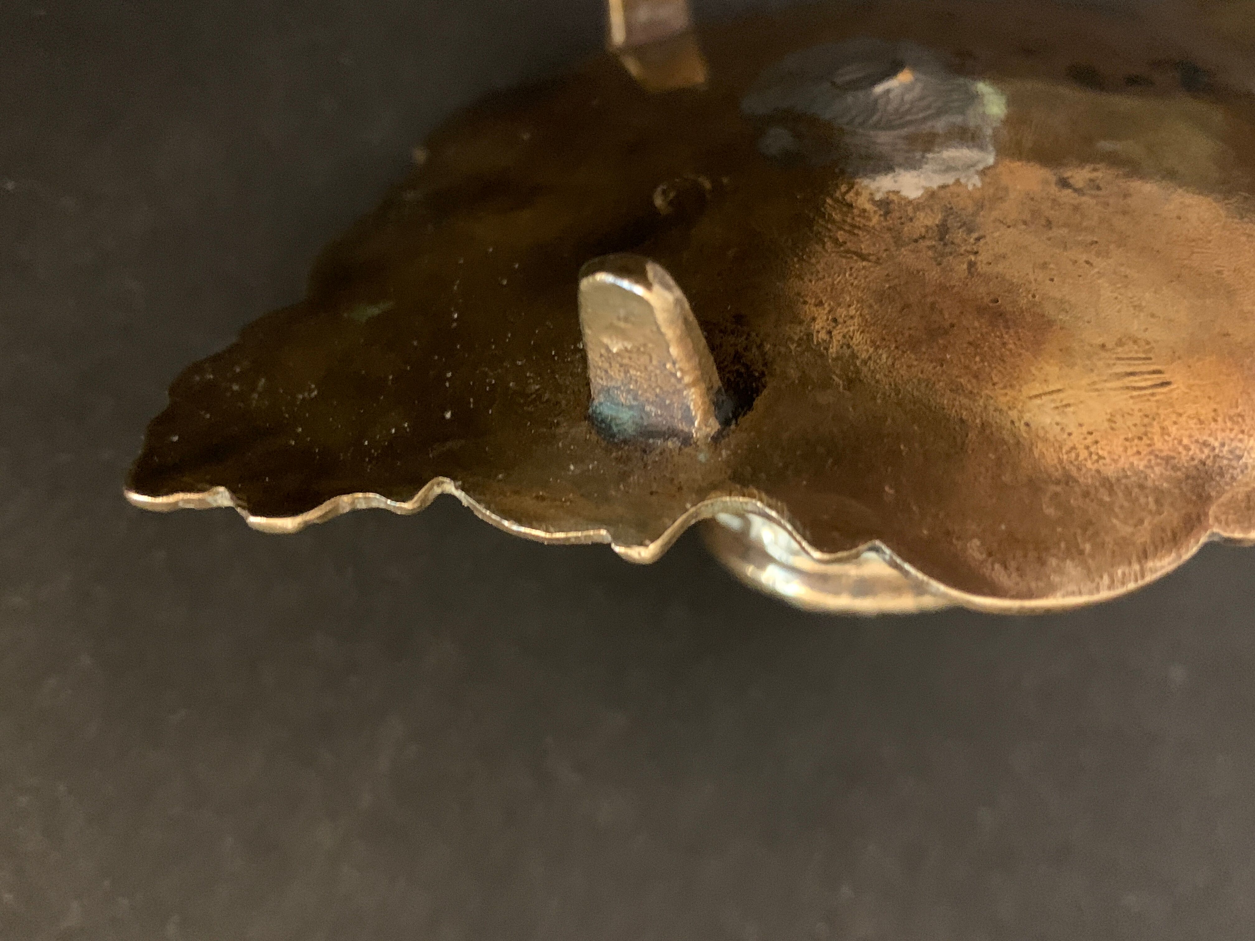 Bronze candlestick and napoleon III partitioned enamels