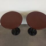 Pair of Parisian bistro pedestal tables