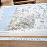 Printed in 1889, Landes, New Aquitaine.