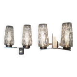 Pair of wall lights from the 1950s-1960s with a push switch