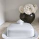 White porcelain butter dish