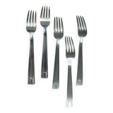 Set of stainless steel forks