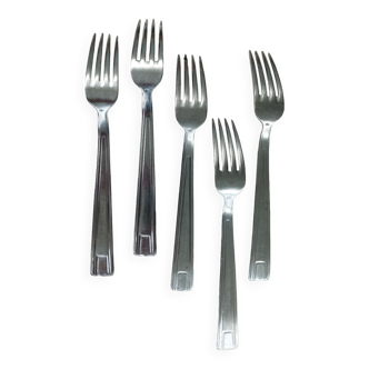 Set of stainless steel forks