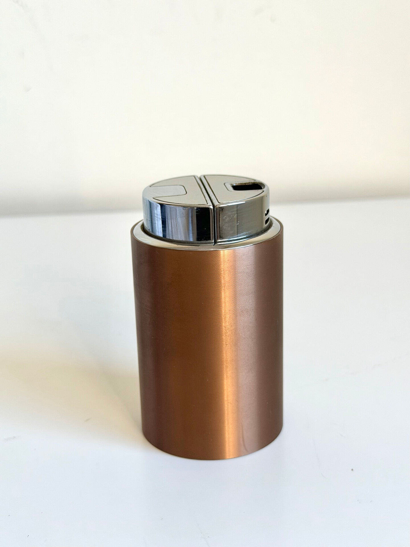 Minimalist Vintage SAROME Japan Table lighter modernist in Copper