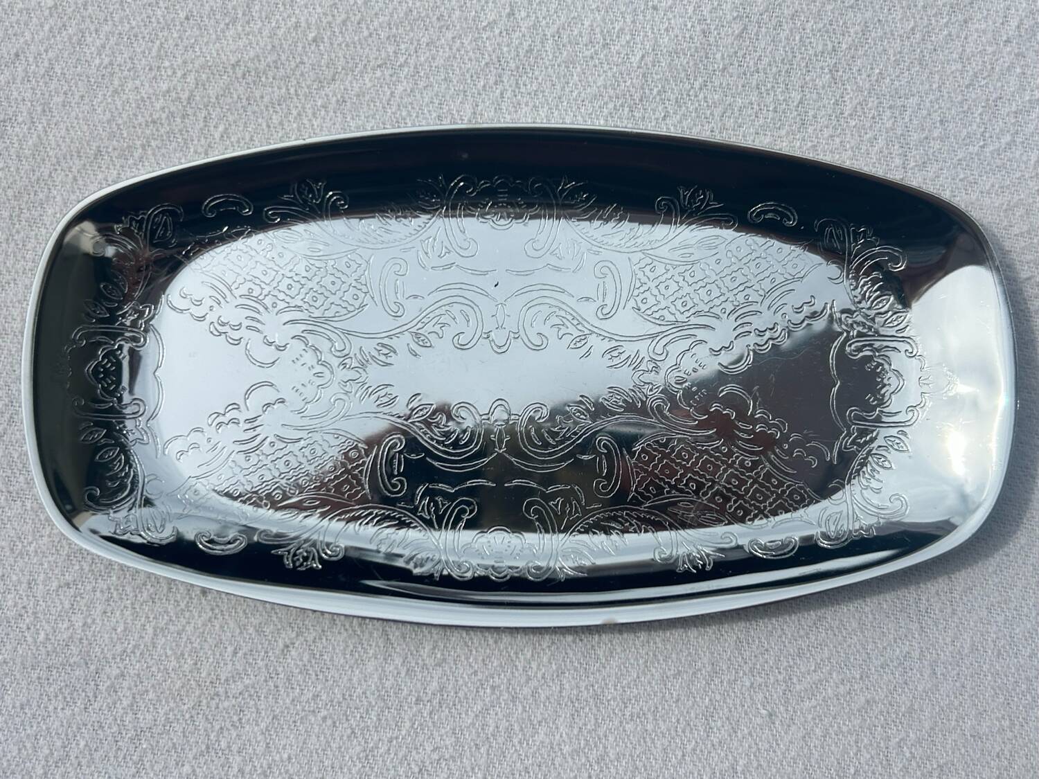 Vintage catchall - Polished aluminium - Minimalist design - Mid 20th century