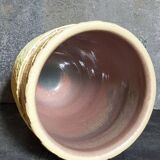 French Art-Deco ceramic vase cracked vanilla