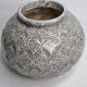 Vase boule art déco en fonte émaillée 1930
